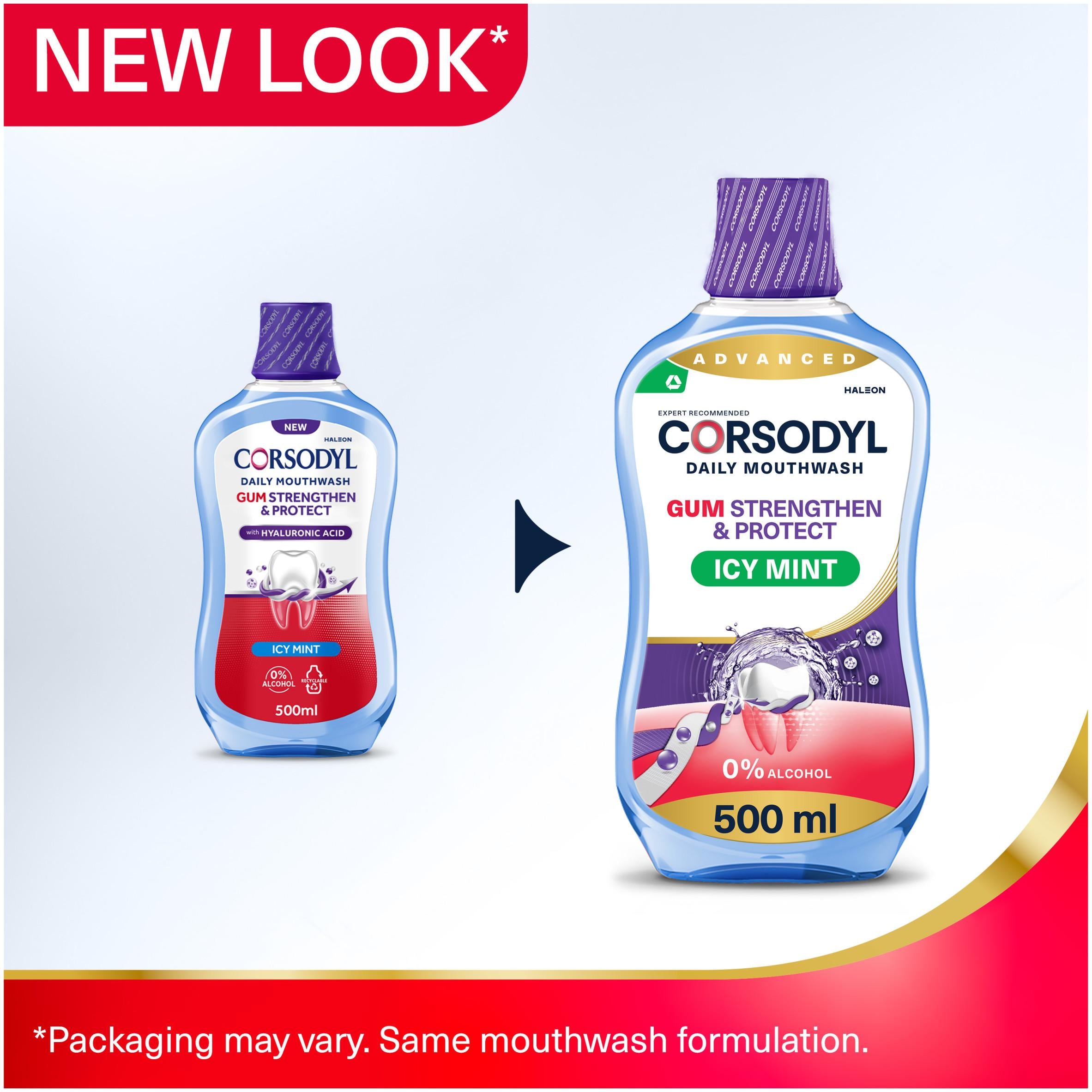 Corsodyl Icy Mint mouthwash 500ml - British product