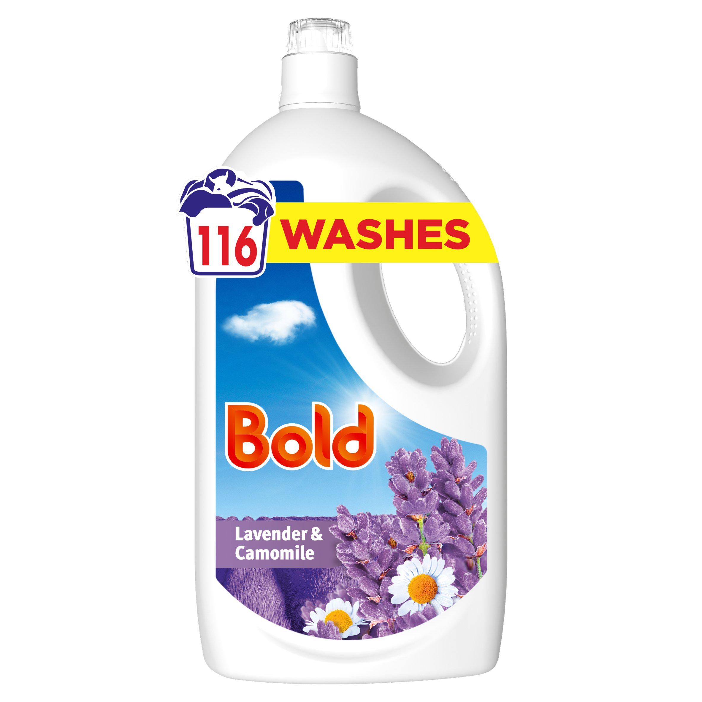 Bold laundry detergent Lavender & Camomile 116 wash bottle - British product