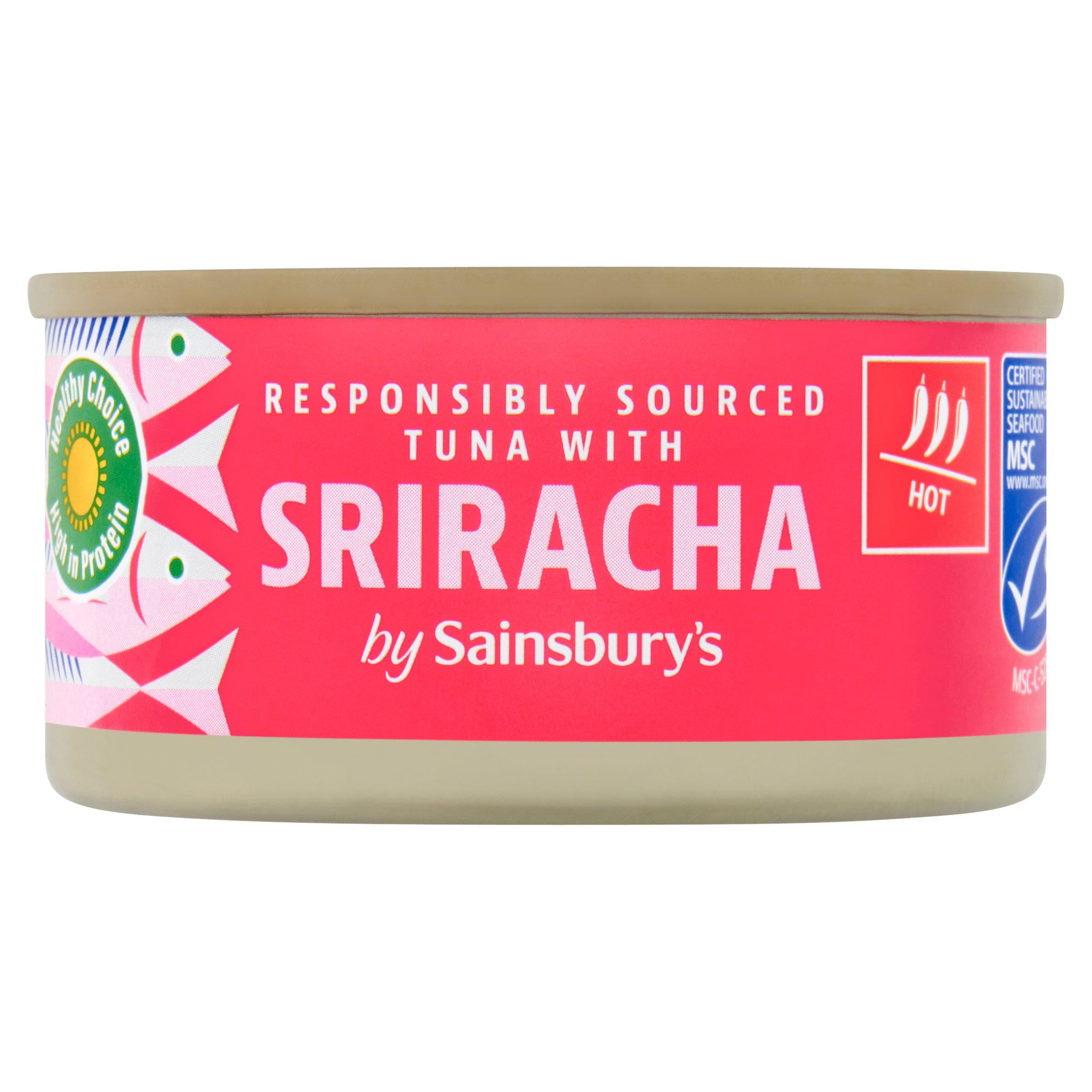Sainsbury's tuna with sriracha canned fish 80g, UK version
