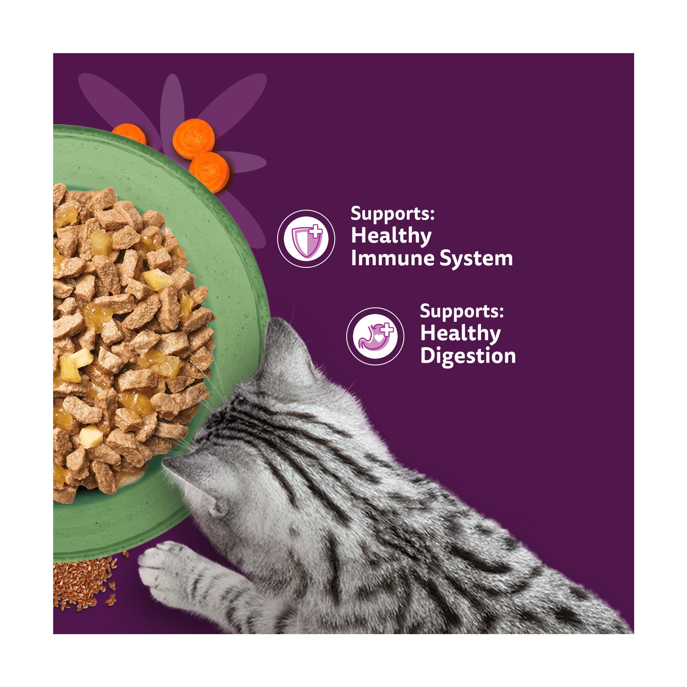 Whiskas Superfoods wet cat food pouches 6x50g mixed selection (British brand)