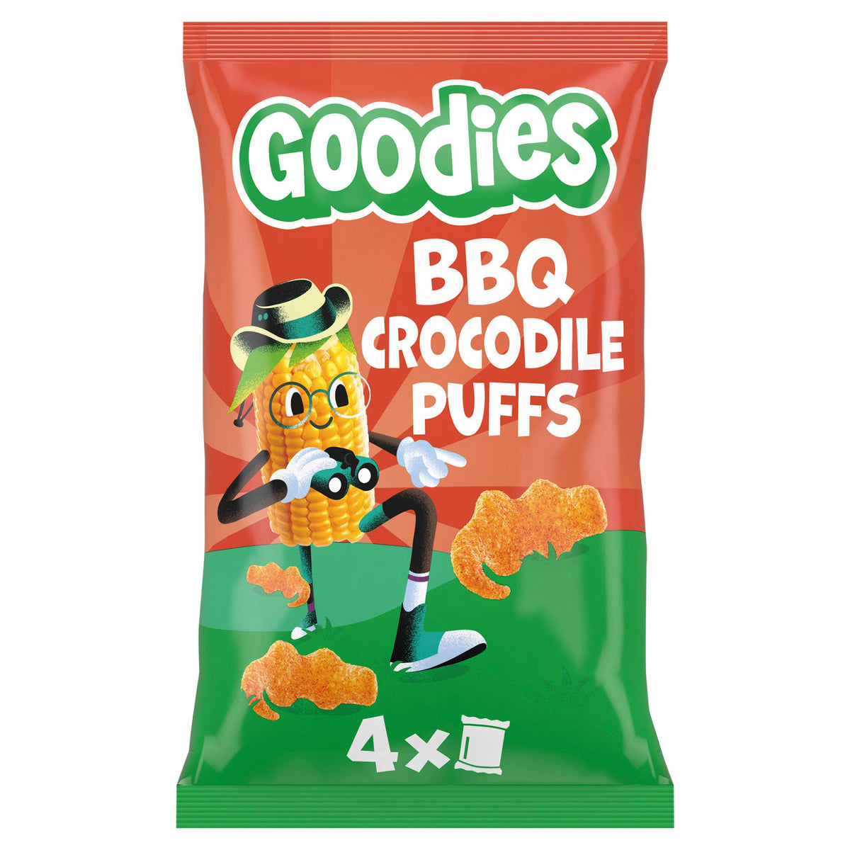 Goodies Crocodile Puffs BBQ multipack 4x12g (British brand)