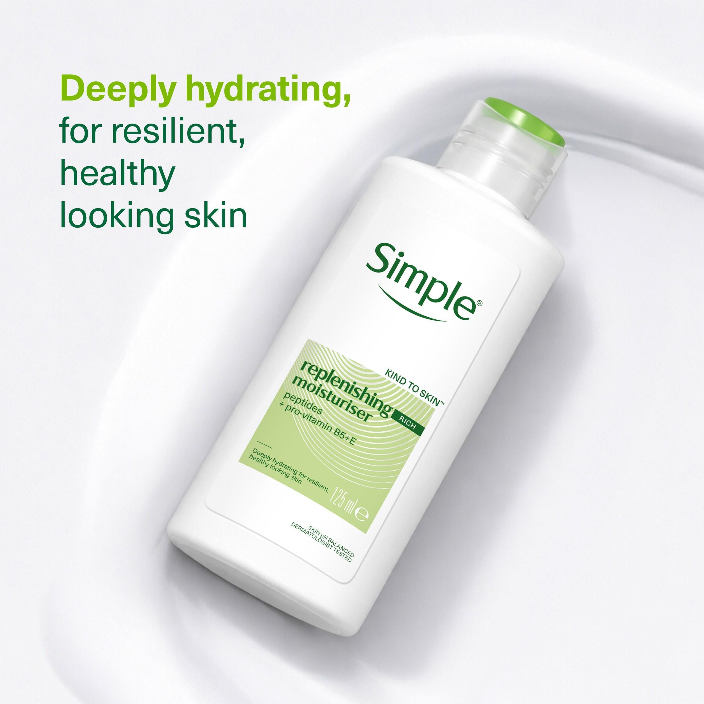 Simple Replenishing Rich face moisturiser 125ml, imported from the UK