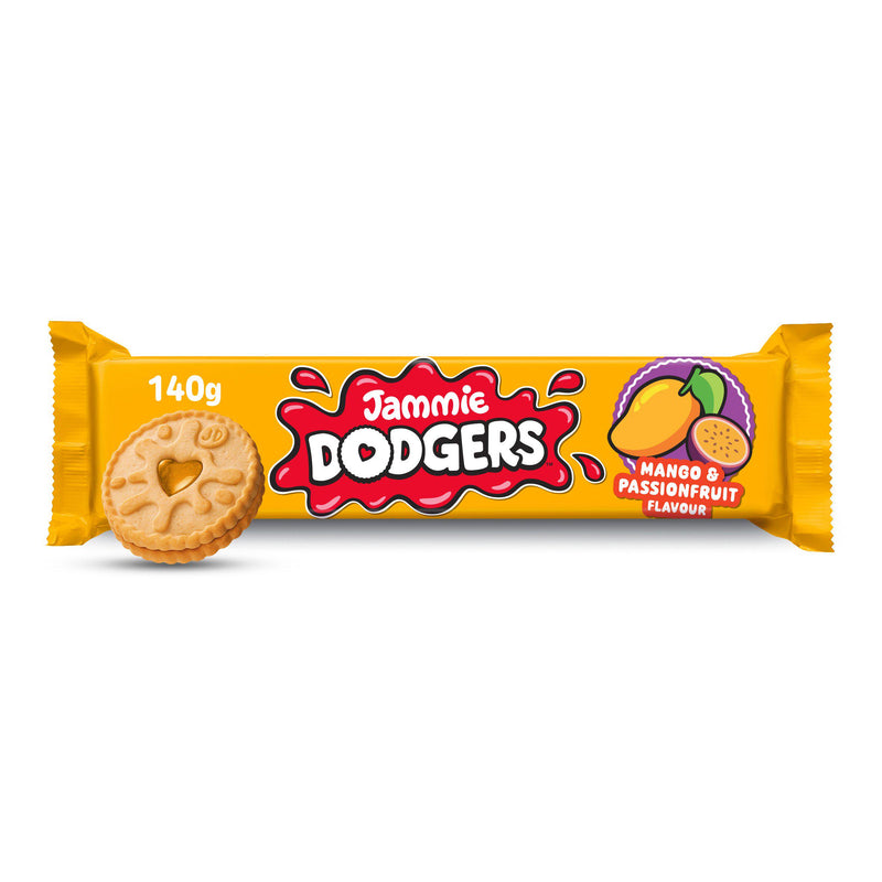 Jammie Dodgers mango passionfruit biscuits 140g pack (British brand)