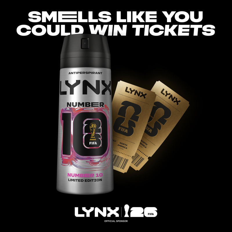 Lynx Number 10 antiperspirant 150ml FIFA edition - British product