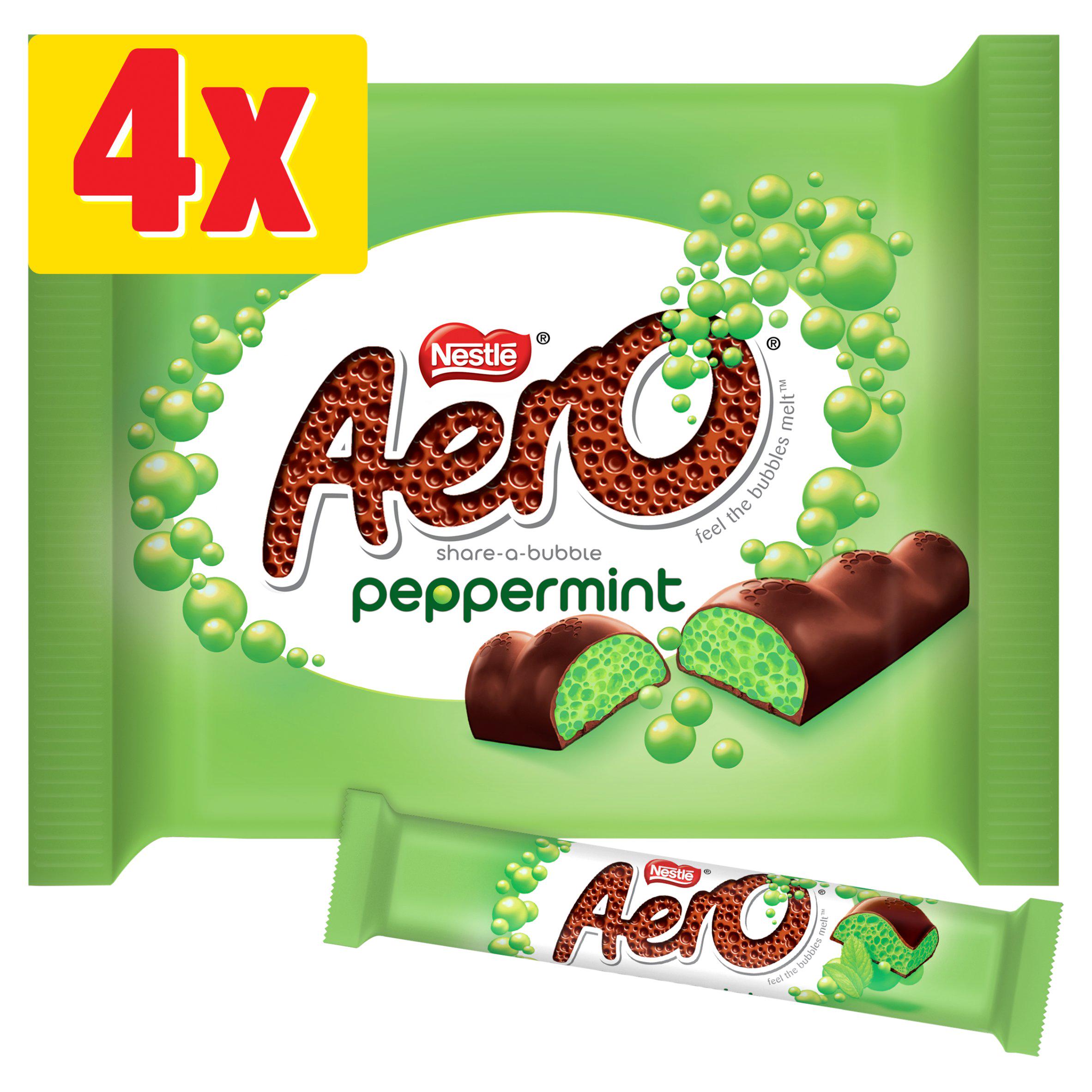 Aero peppermint chocolate bars multipack 4x27g, UK version