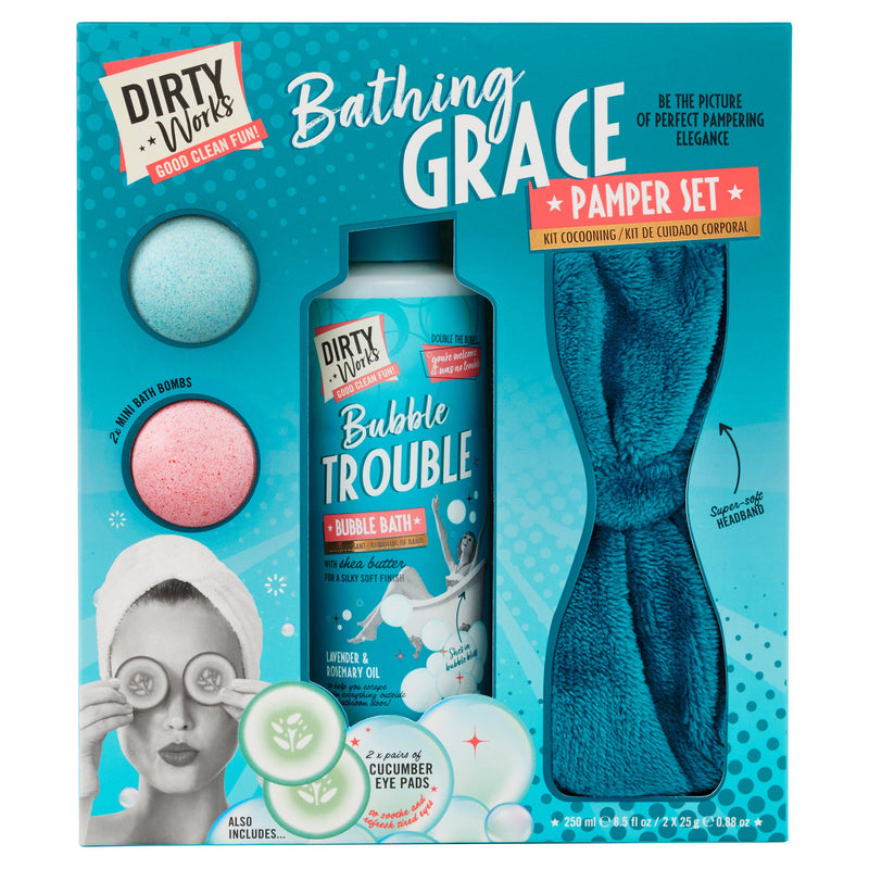 Bath Pamper Set with Bath Bombs, Cucumber Eye Pads, and Headband