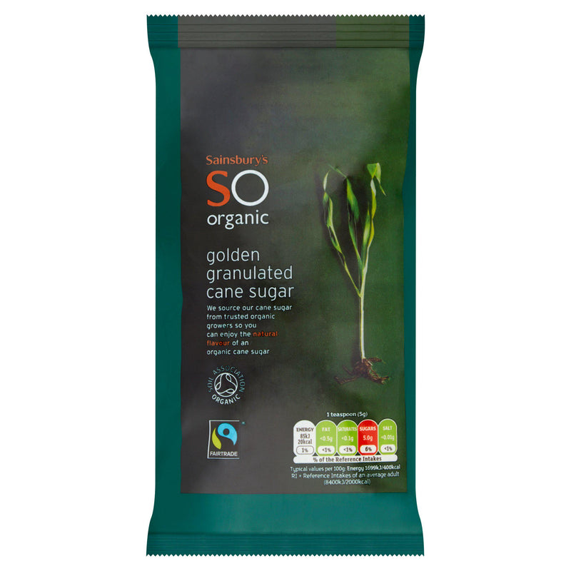 Sainsbury's organic cane sugar 500g, imported from the UK