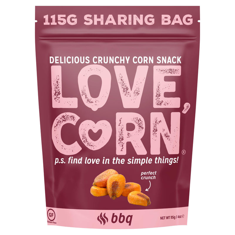 Love Corn Smoked BBQ roasted corn snack 115g, UK version