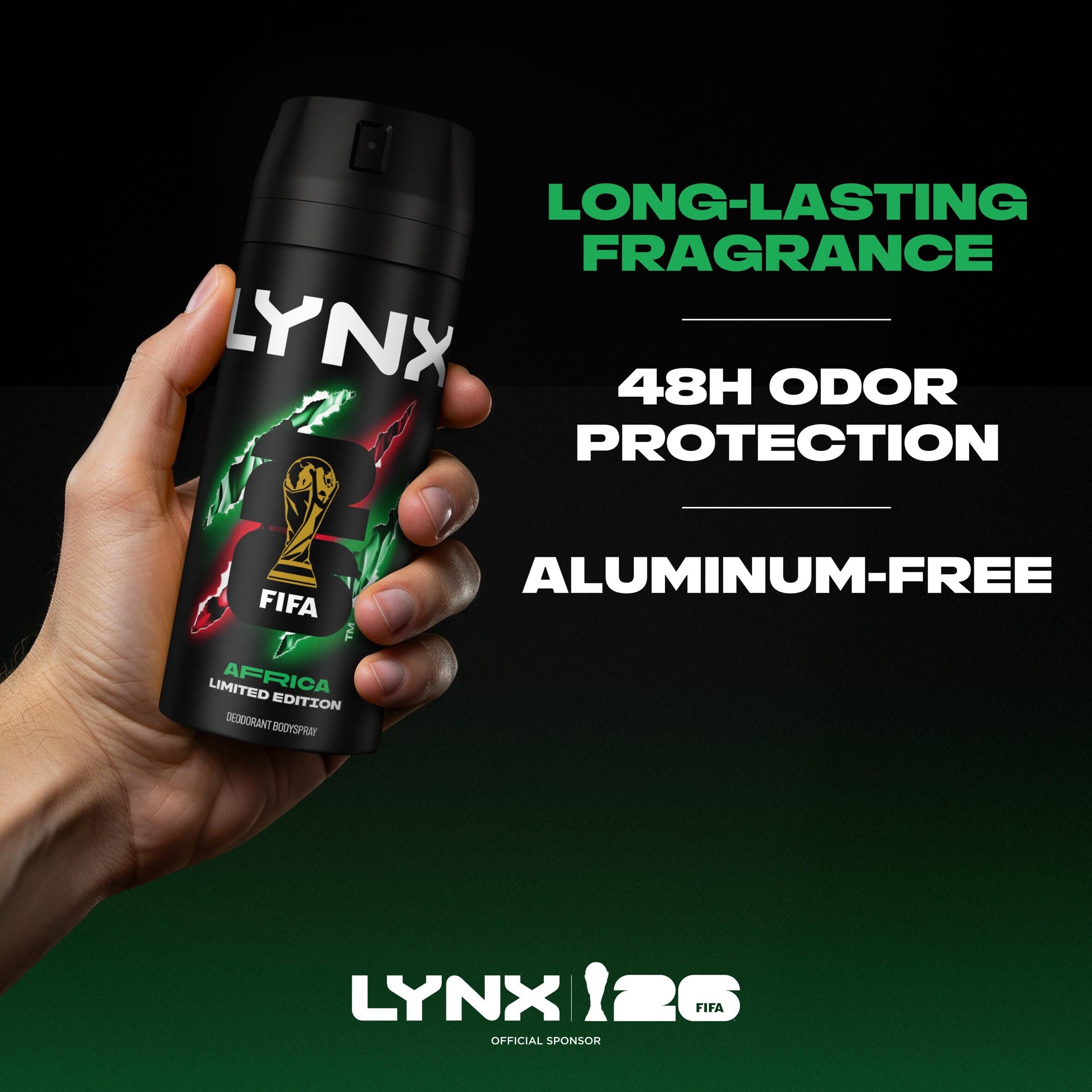 Lynx Africa deodorant spray 48h 150ml, imported from the UK