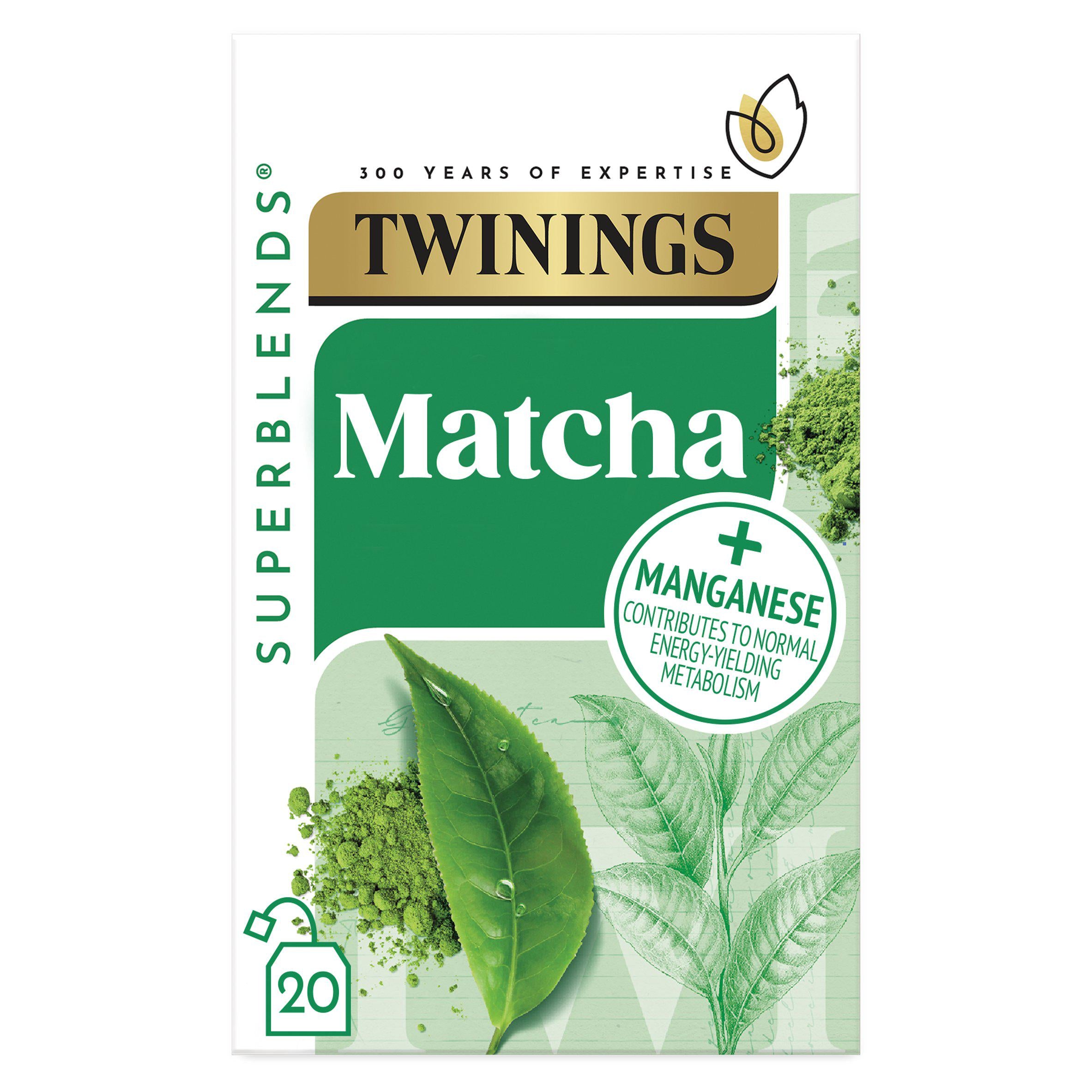 Twinings Superblends Super Green Matcha Tea Bags 40g (British brand)