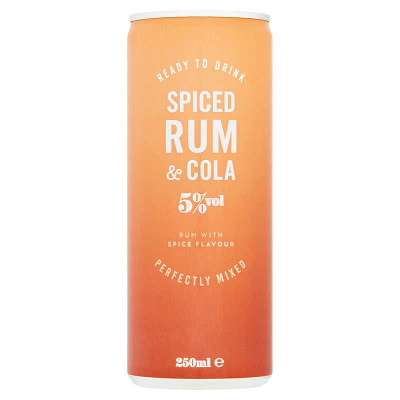 Sainsbury's Spiced Rum Cola 250ml - British product