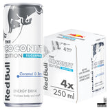 Red Bull Coconut Edition sugar free energy drink 4x250ml, UK version