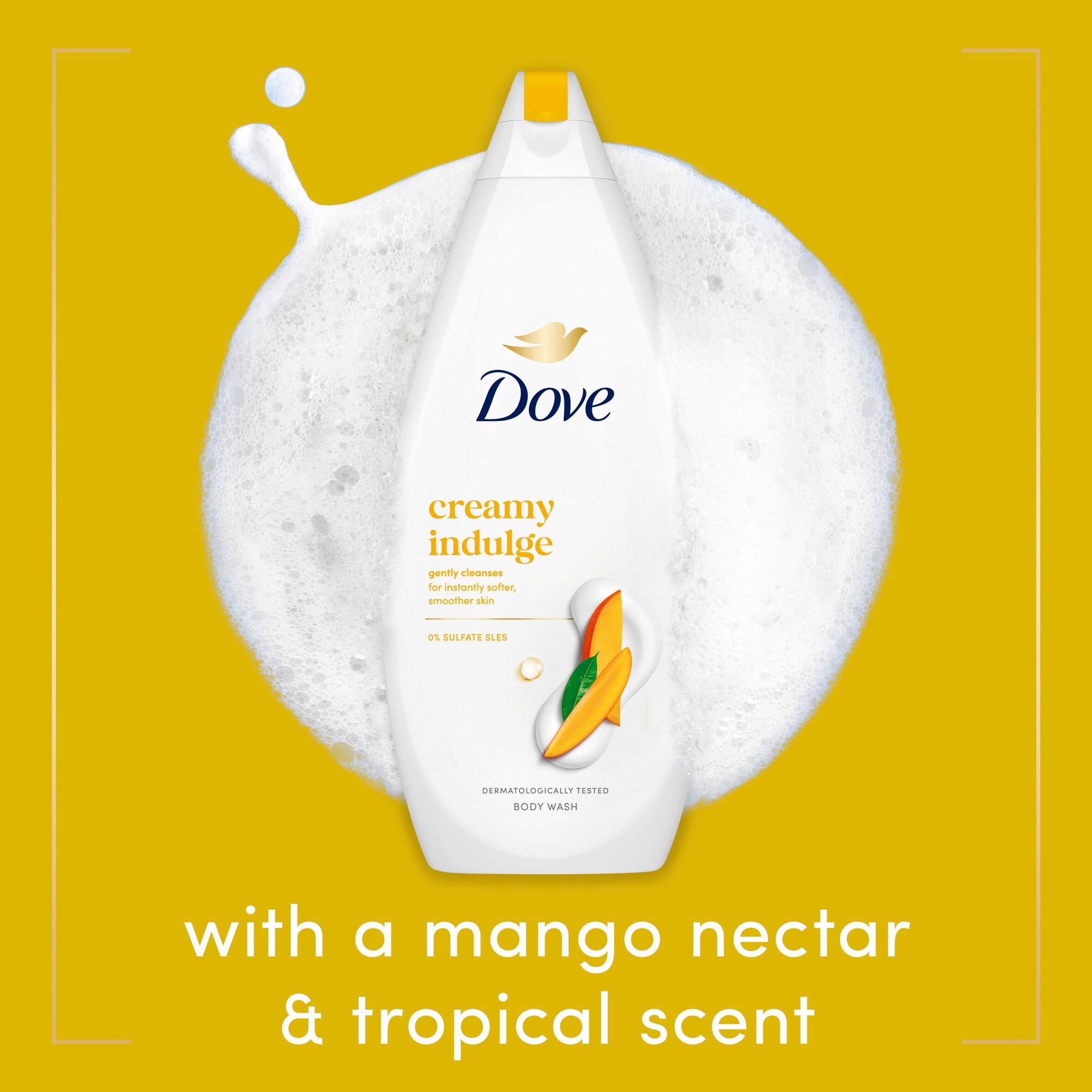 Dove Creamy Indulge body wash 720ml with tropical scent (British brand)