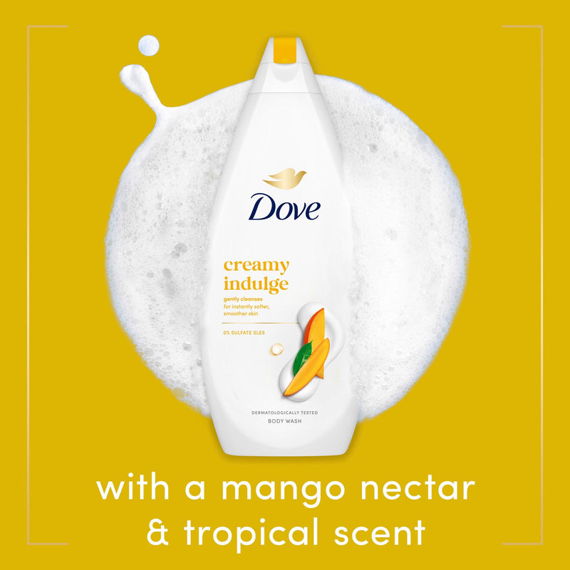 Dove Creamy Indulge body wash 720ml with tropical scent (British brand)