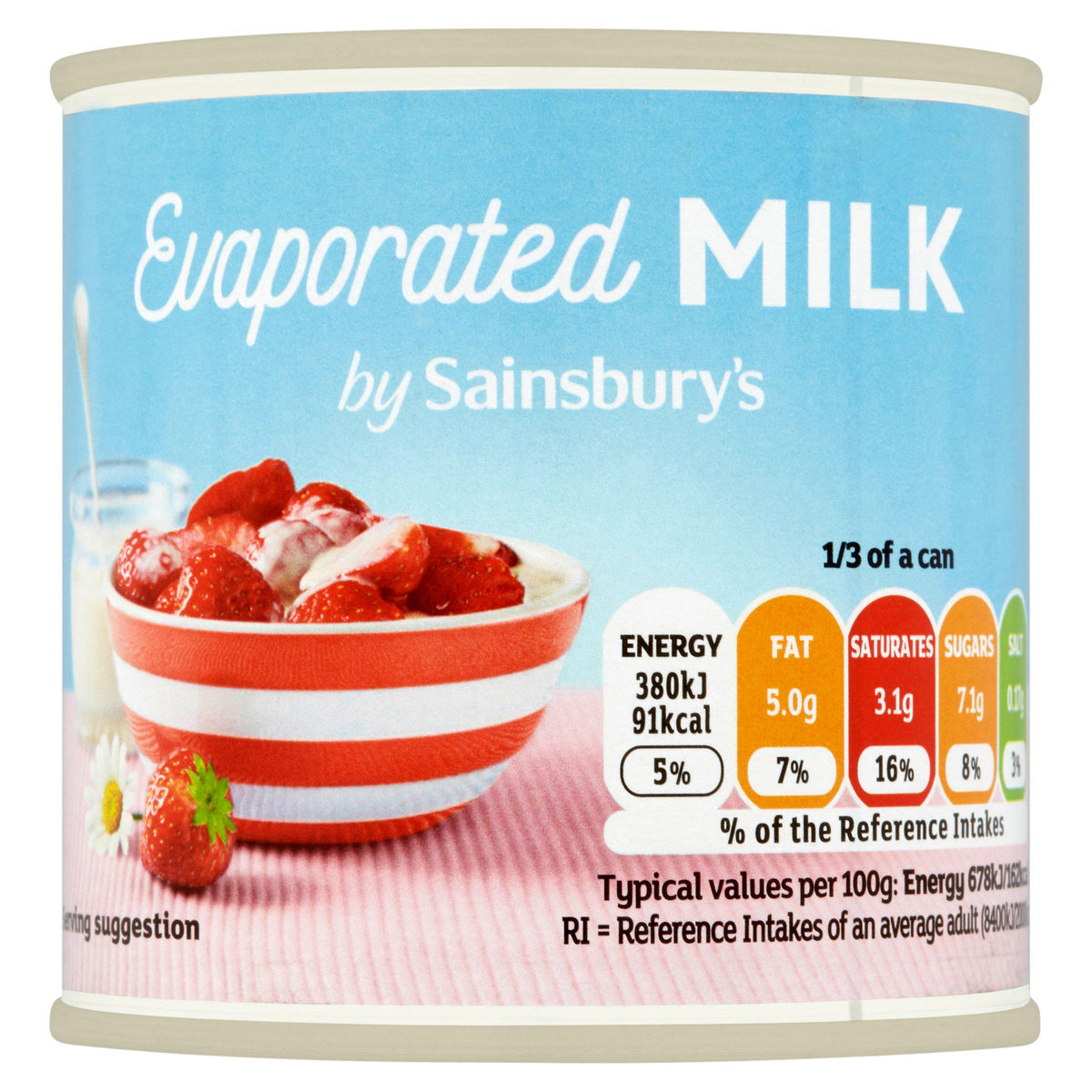 Sainsbury's Evaporated Milk 170g (British brand)