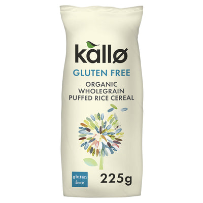 Sainsburys Kallo Organic Puffed Rice Cereal Gluten Free 225g- Buy online at McGrocer