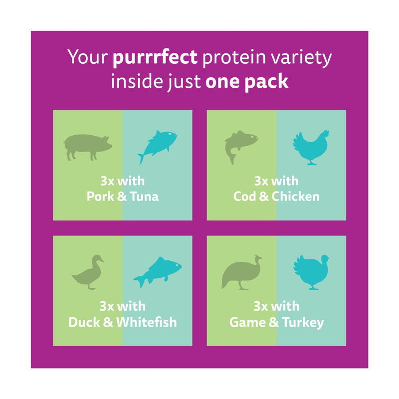 Whiskas wet cat food Duo Mixed Medley 12x85g pouches, UK version