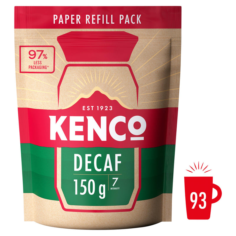Kenco decaf instant coffee refill 150g - British product