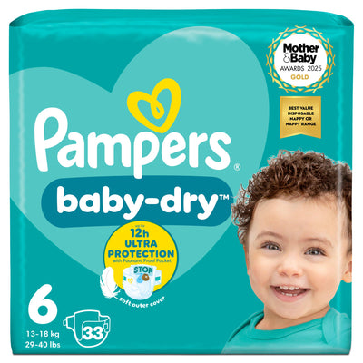 Sainsburys Pampers Baby-Dry Size 6 Nappies 13-18kg 31 Count- Buy online at McGrocer