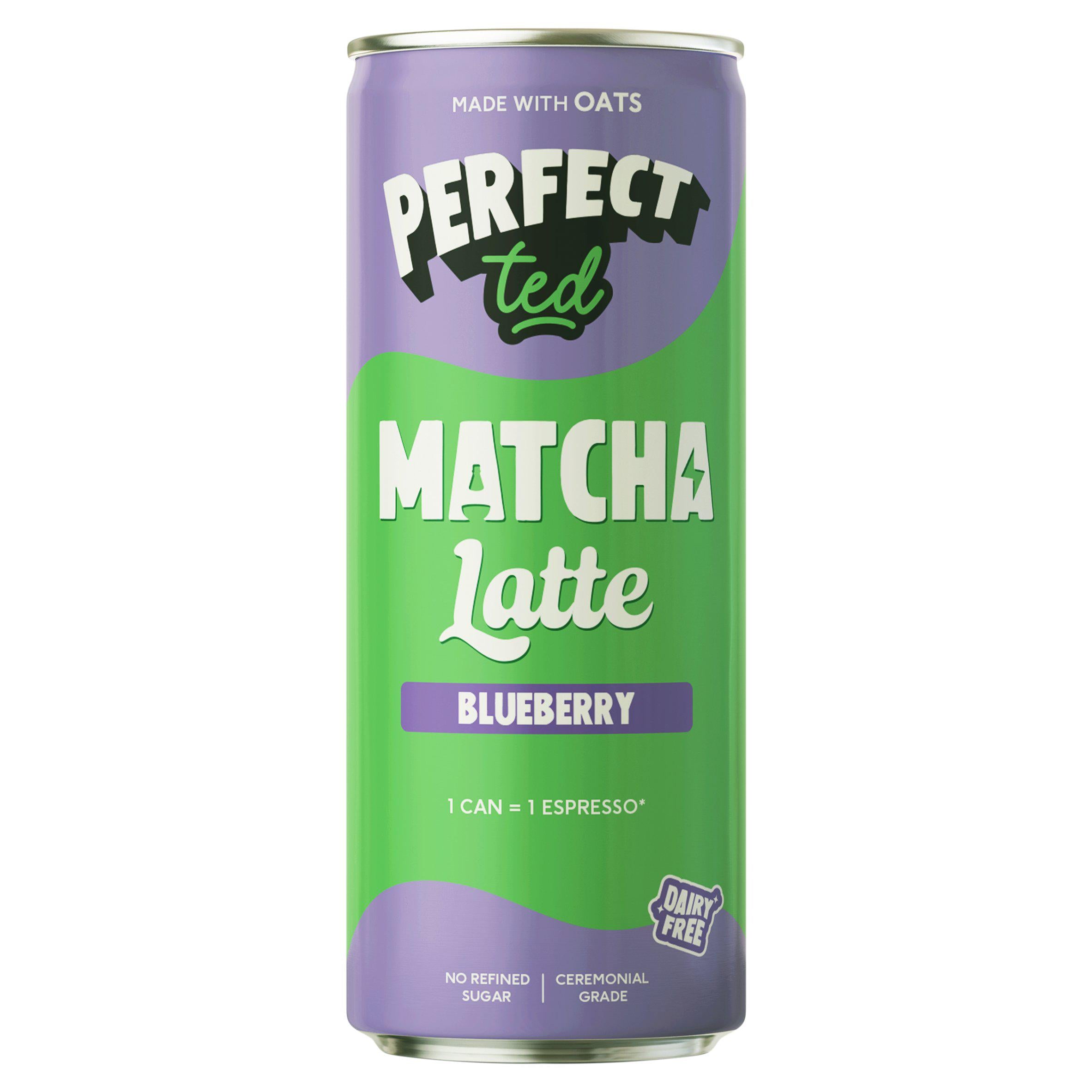 Perfect Ted Blueberry Matcha Latte 250ml can (British brand)