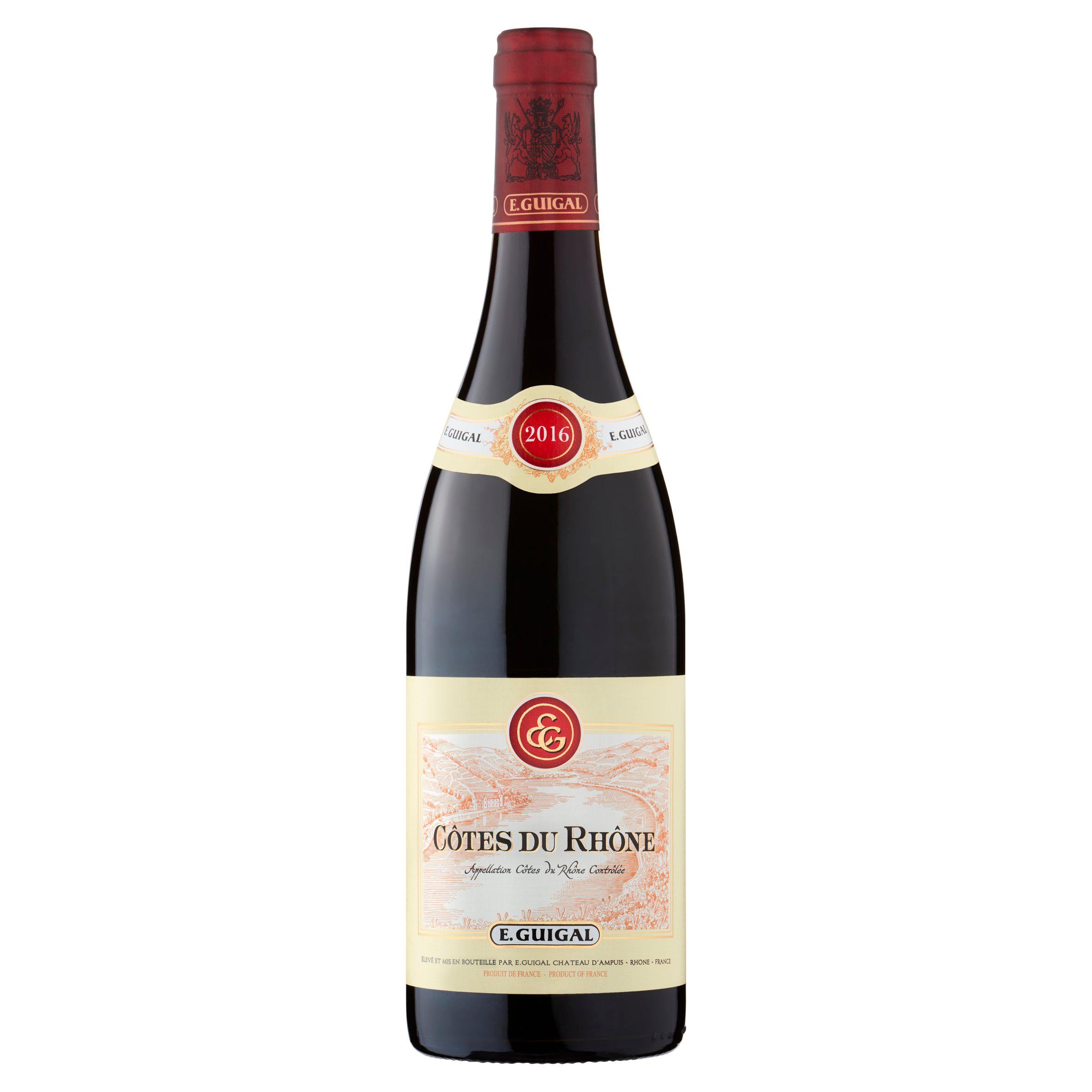 E. Guigal Côtes du Rhône red wine 75cl, UK version