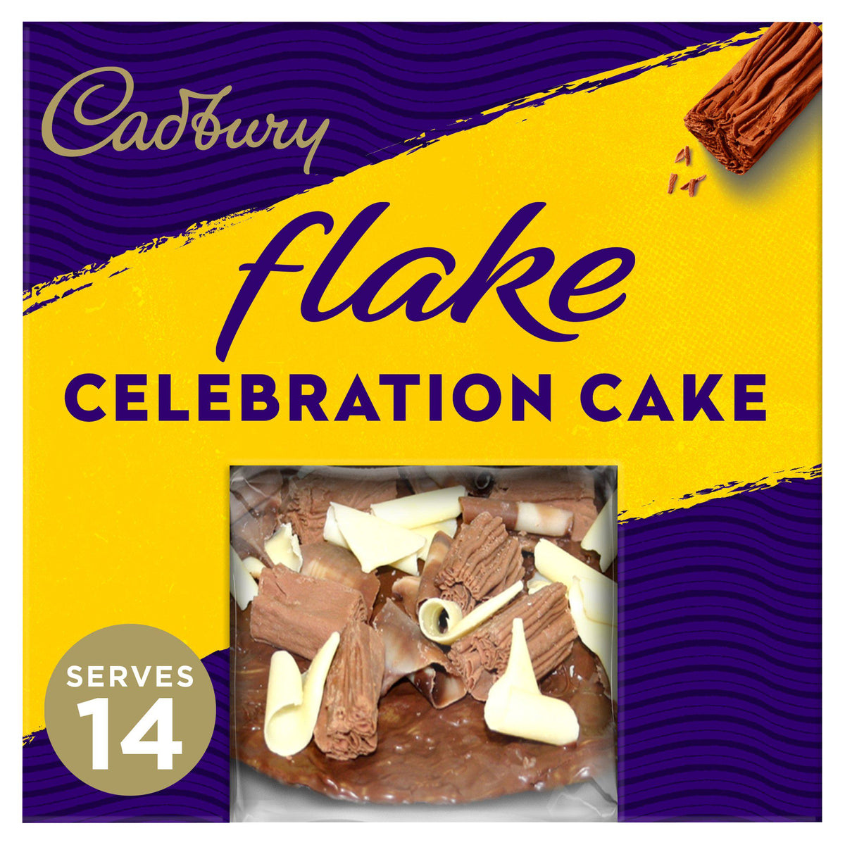Cadbury Flake Celebration Chocolate Cake 960g, imported from the UK