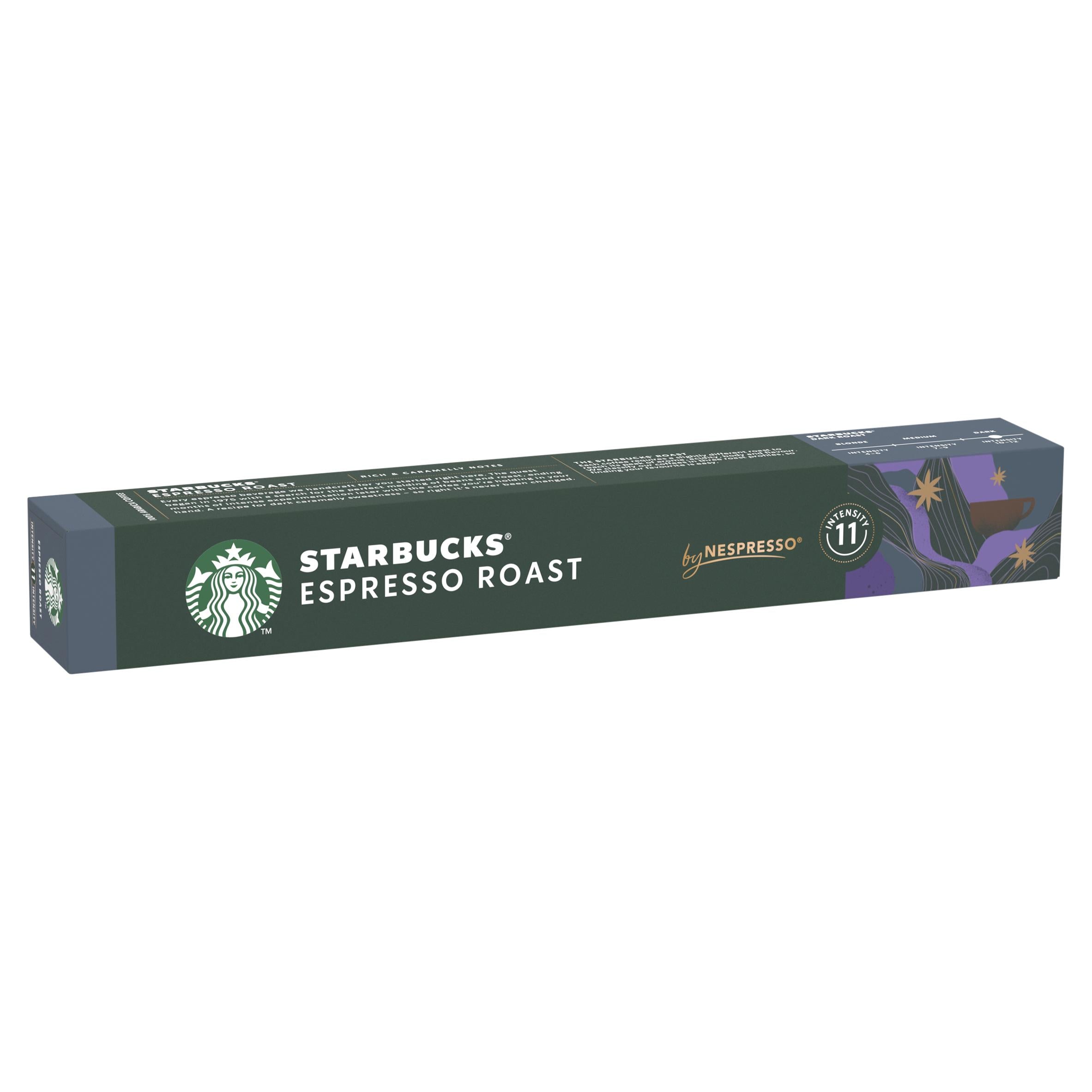 Starbucks Espresso Roast coffee pods x10 for Nespresso (British brand)