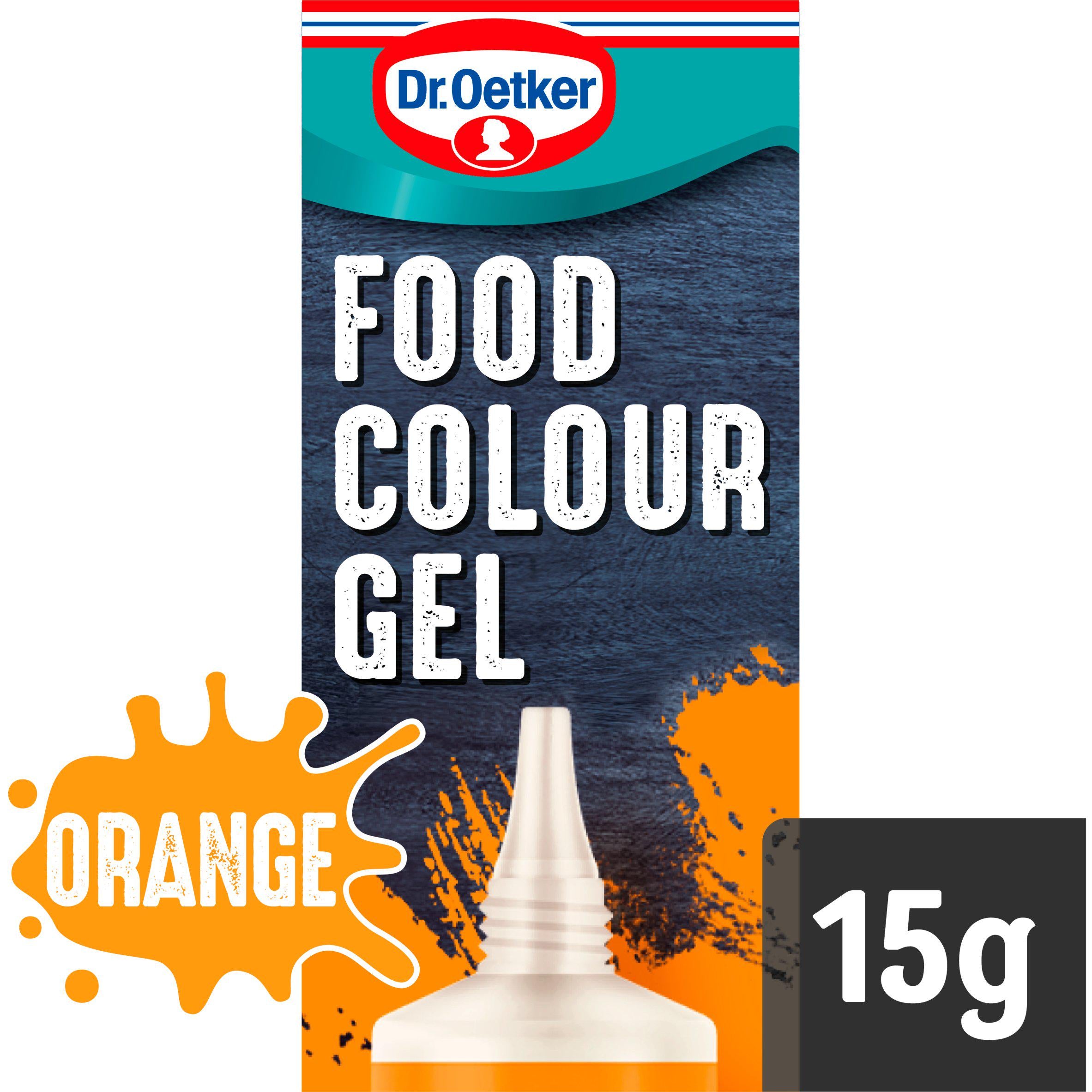 Dr. Oetker extra strong orange food colouring gel 15g, UK version