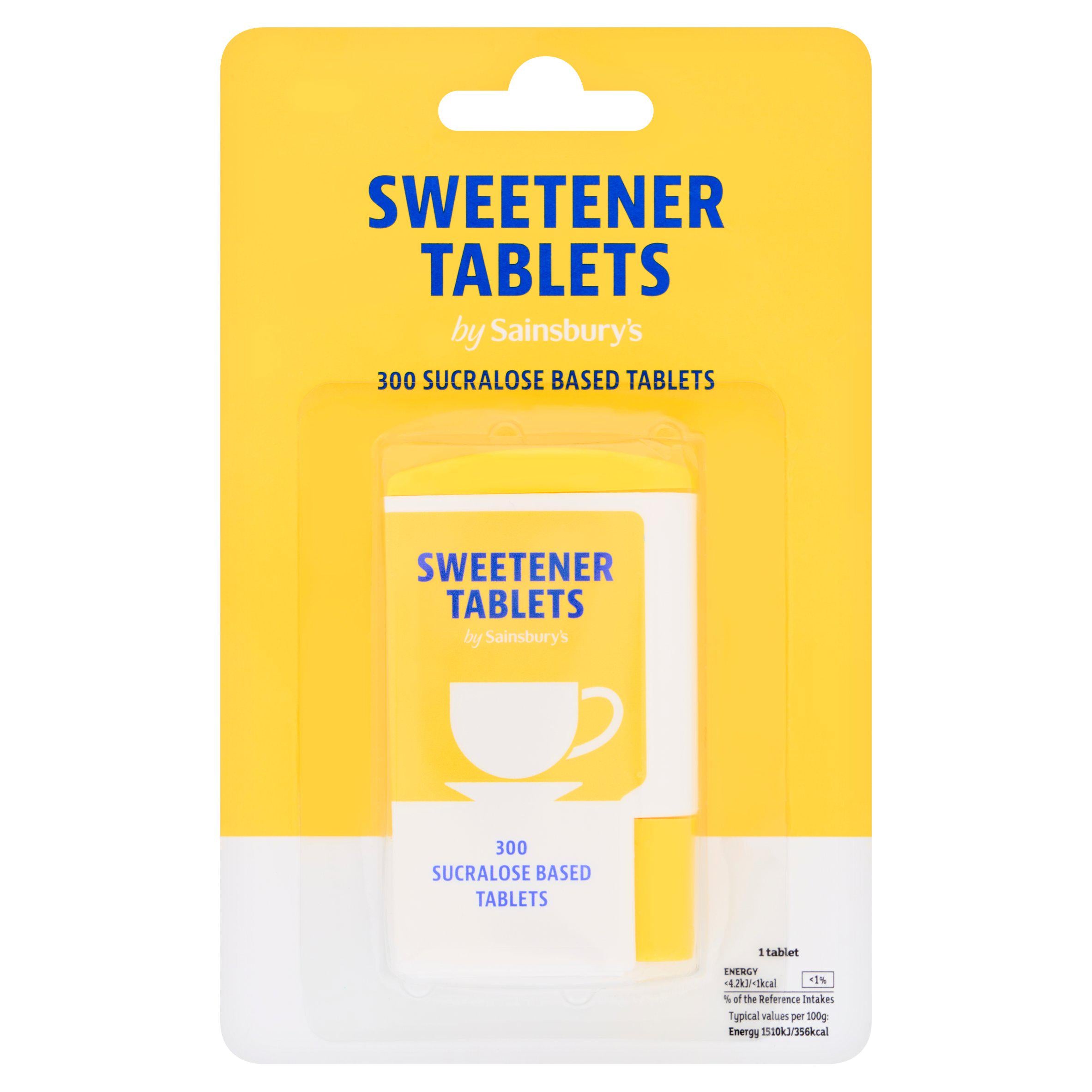 Sainsbury's sucralose sweetener tablets 300 tablets, UK version