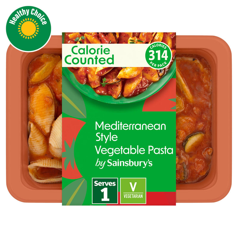 Sainsbury's pasta ready meal Mediterranean vegetable style 380g, UK version