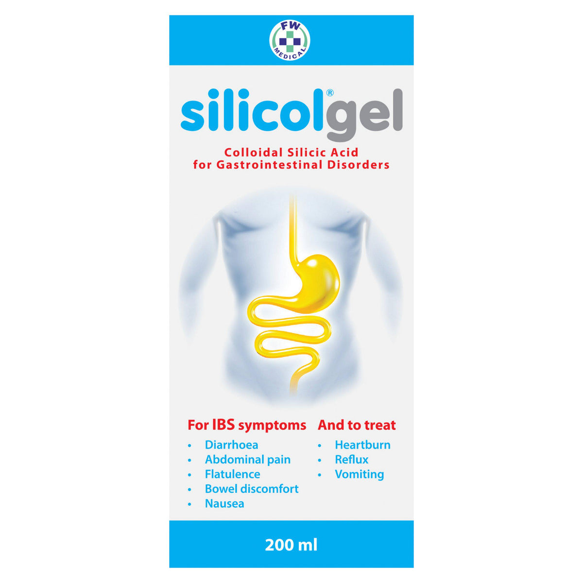 Silicolgel colloidal silicic acid 200ml gastrointestinal relief (British brand)