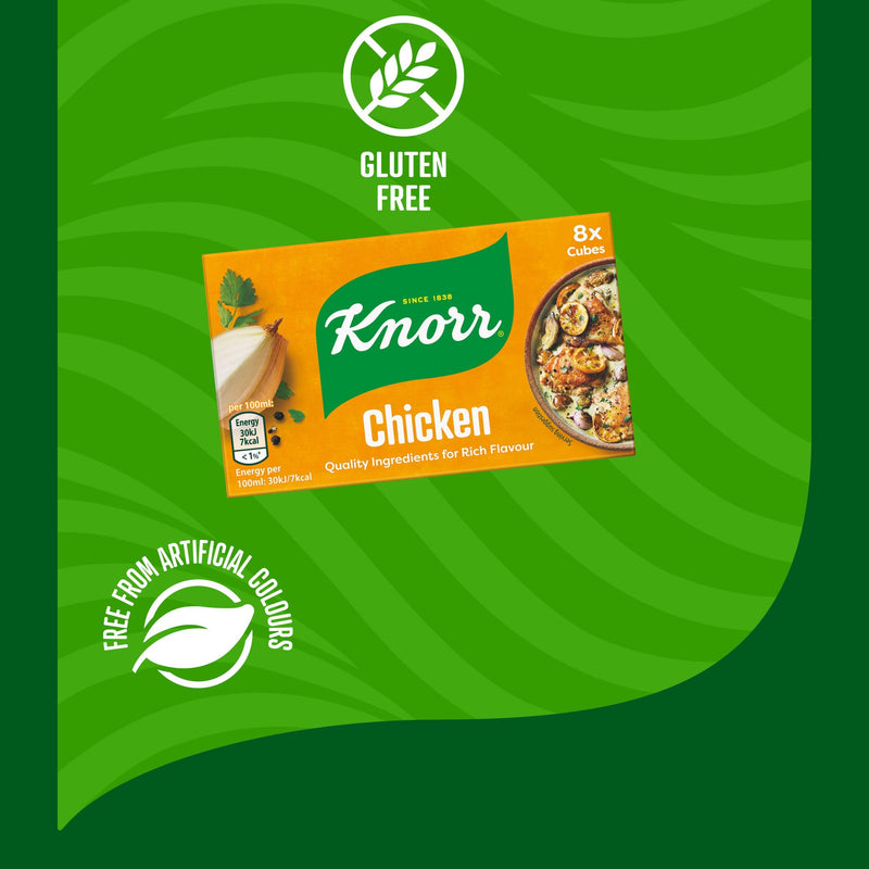 Knorr chicken stock cubes 20x10g, imported from the UK