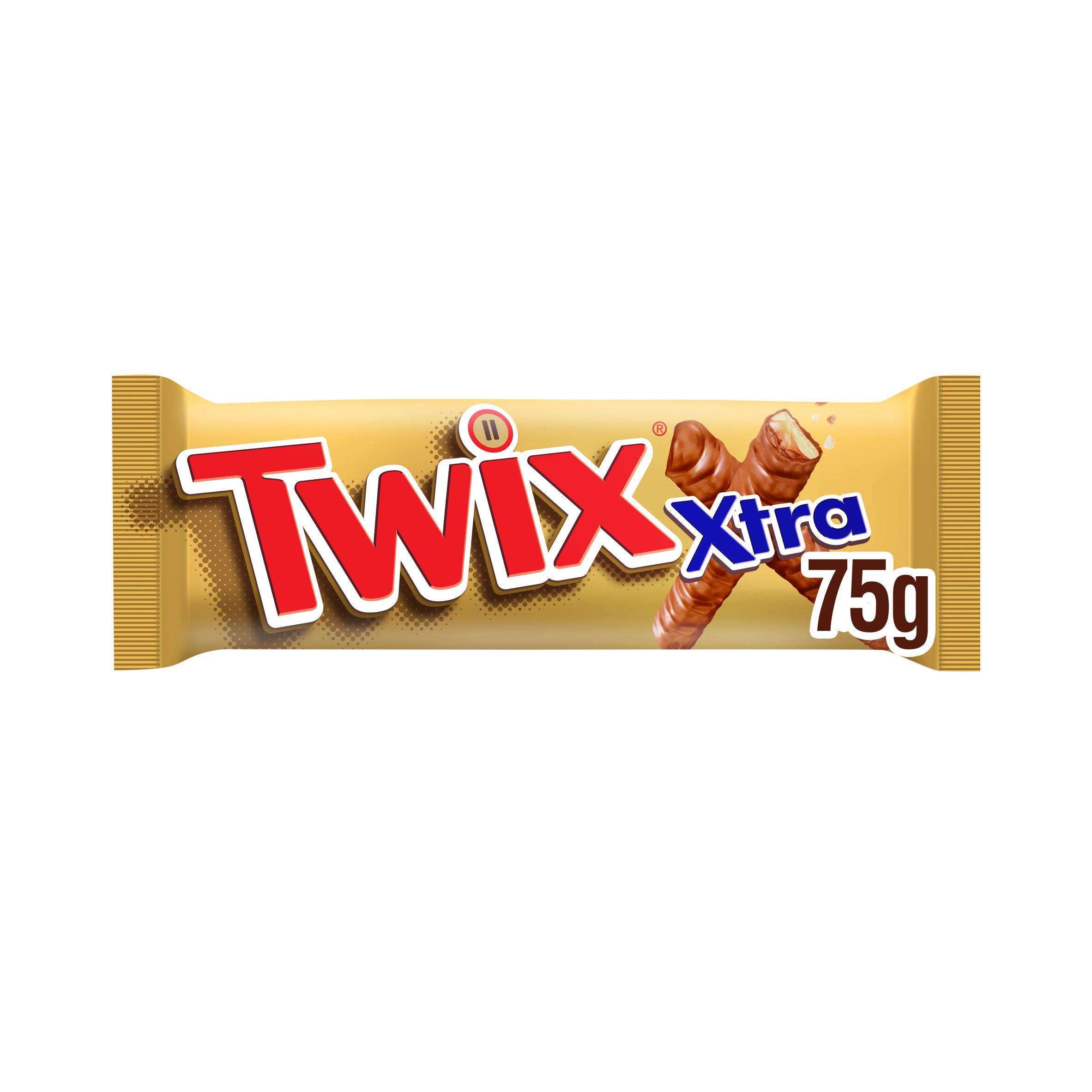 Twix Xtra chocolate biscuit twin bars 75g - British product