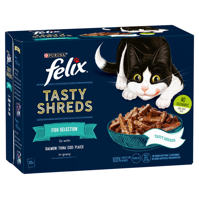 Felix wet cat food fish selection 12 x 80g - British product
