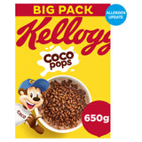 Kellogg's Coco Pops chocolate breakfast cereal 650g, UK version