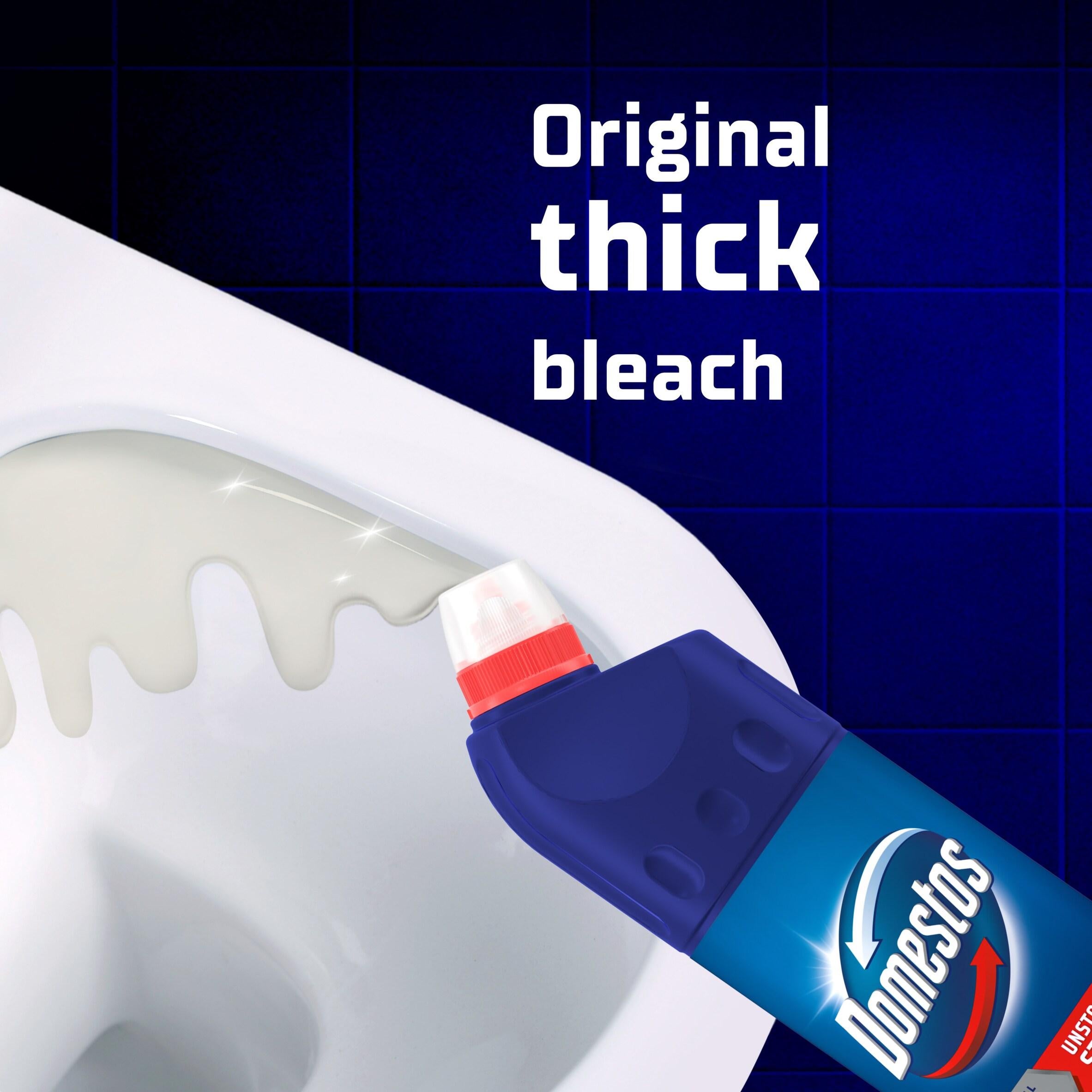 Domestos Original Thick Bleach cleaner 750ml, imported from the UK