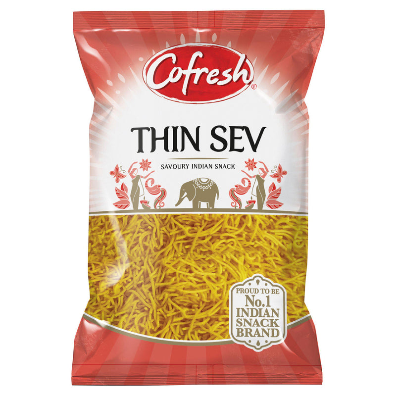 Cofresh Thin Sev savoury Indian snack packet 325g - British product