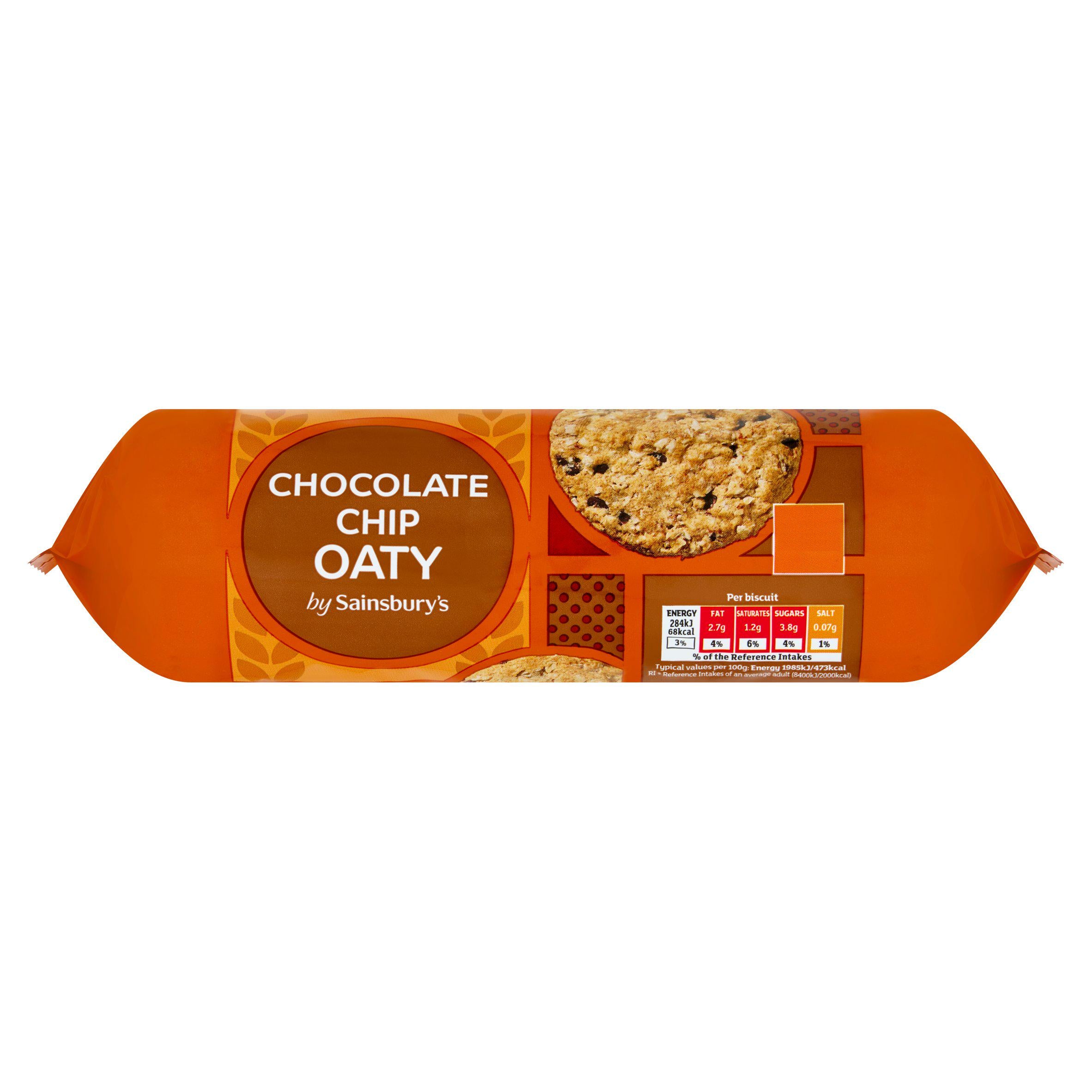 Sainsbury's chocolate chip oaty biscuits 300g, UK version