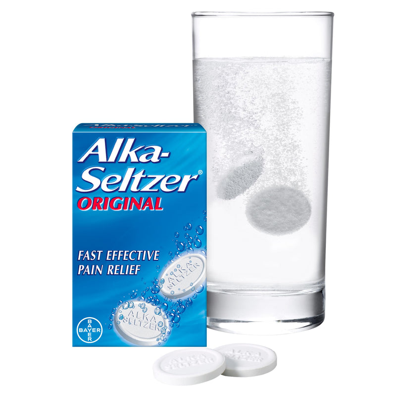 Alka-Seltzer original pain relief tablets 20 pack, imported from the UK