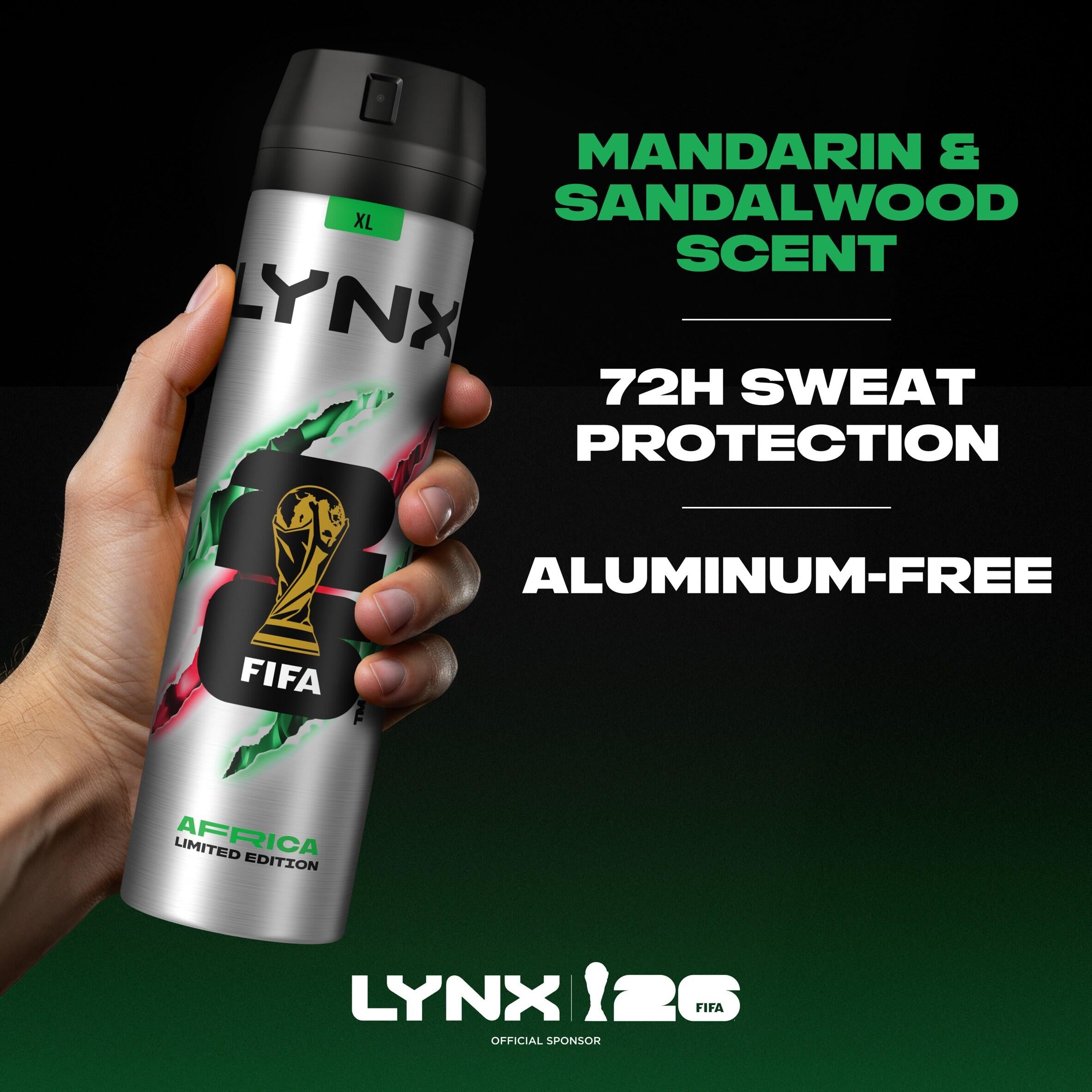 Lynx Africa antiperspirant deodorant 250ml, imported from the UK