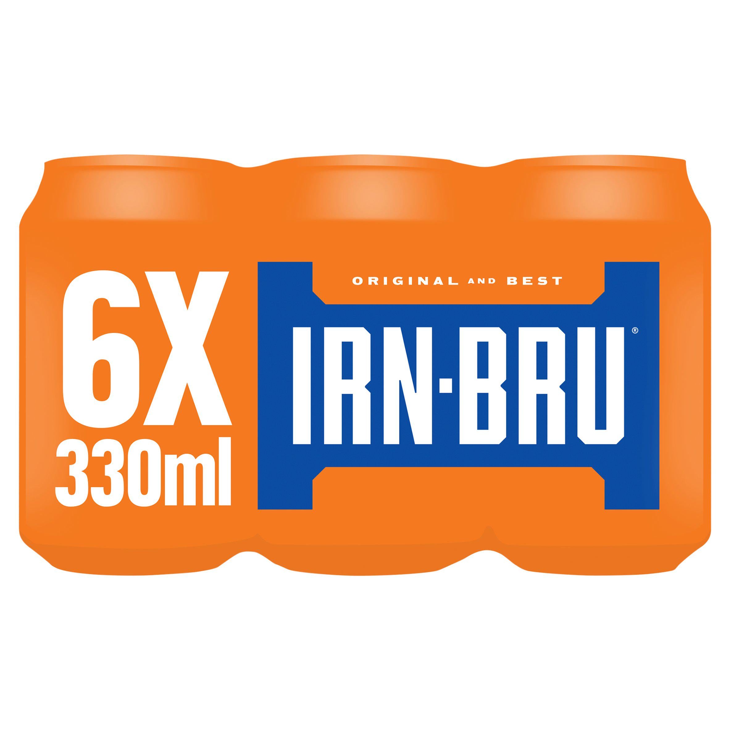 Irn-Bru soft drink cans 6x330ml, UK version