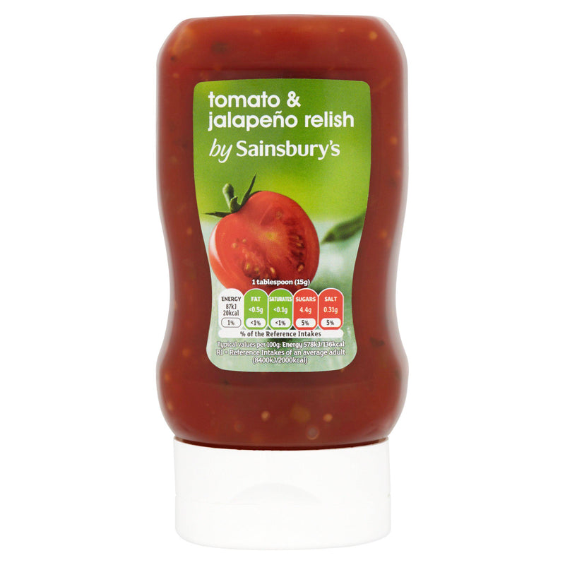 Sainsbury's tomato and jalapeno relish 320g - British product