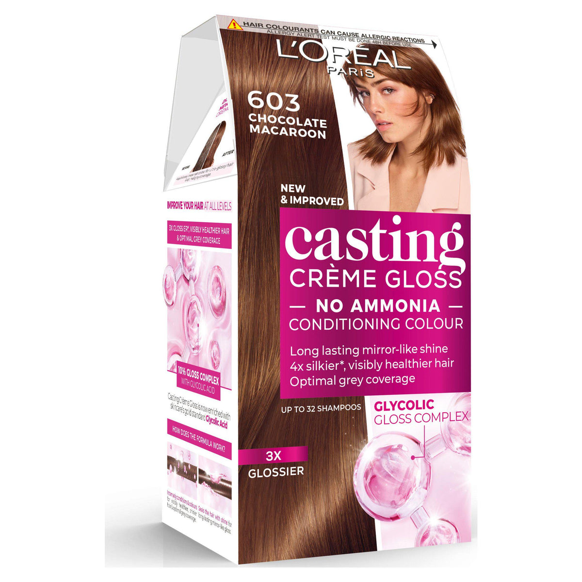 L'Oreal Paris Casting Creme Gloss semi permanent hair dye chocolate caramel brown, imported from the UK