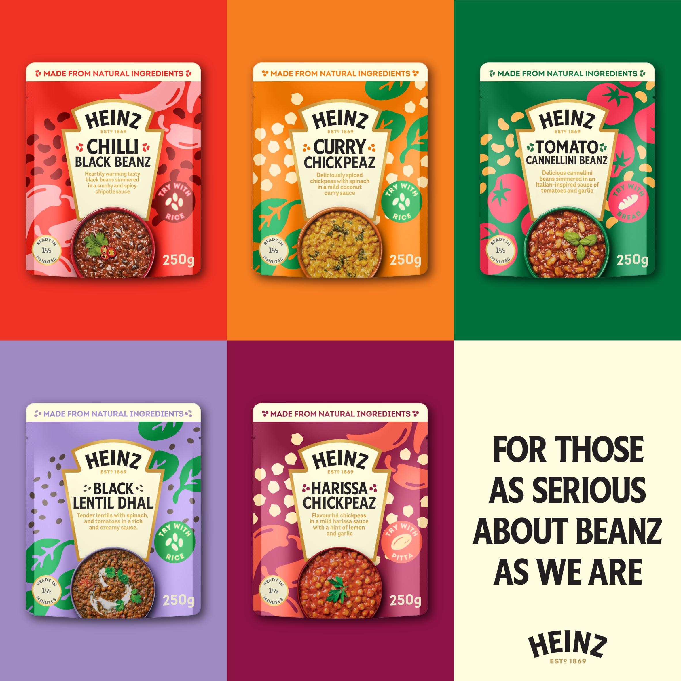 Heinz Curry Chickpeas with Coconut & Spinach pouch 250g, imported from the UK