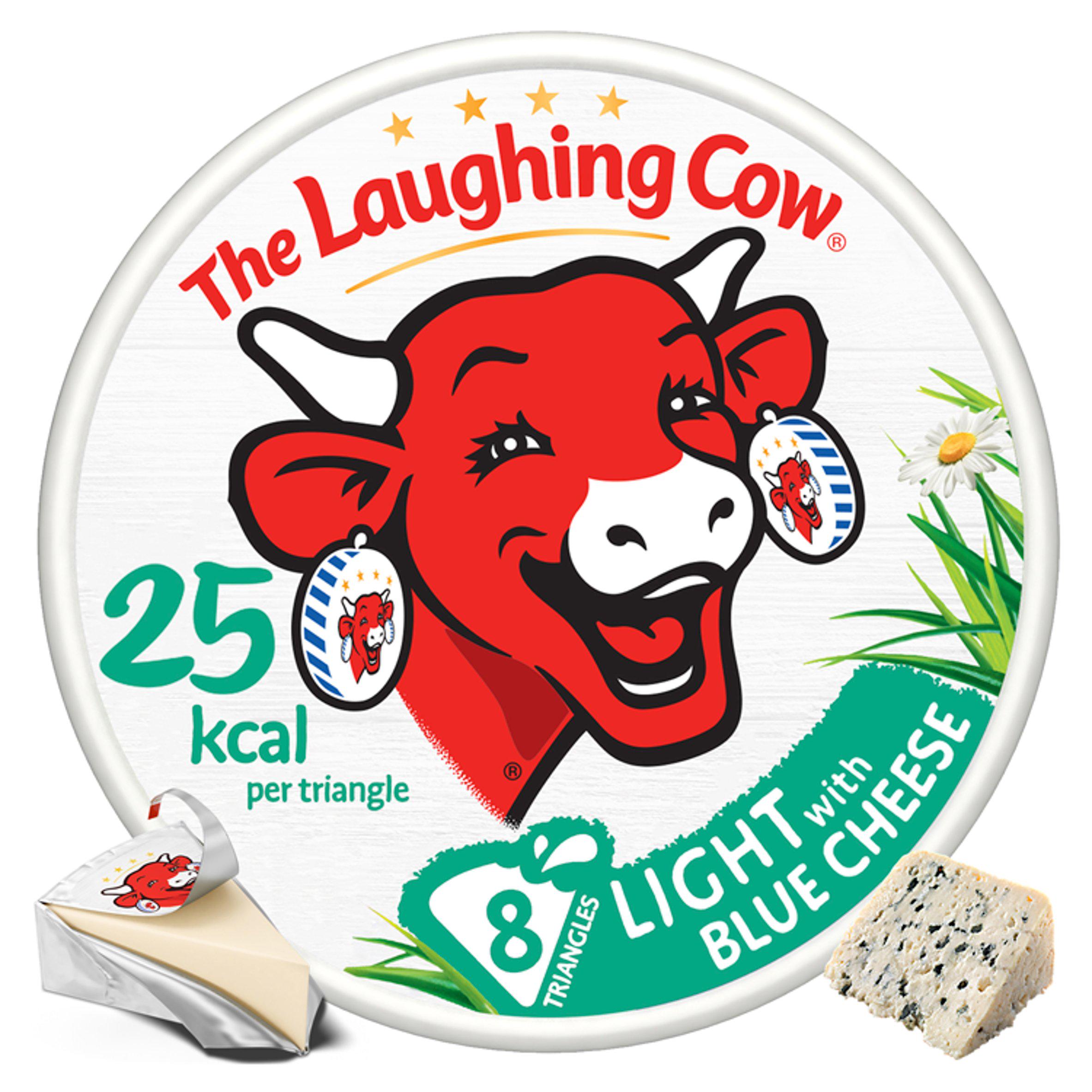 The Laughing Cow light blue cheese spread triangles 120g (British brand)