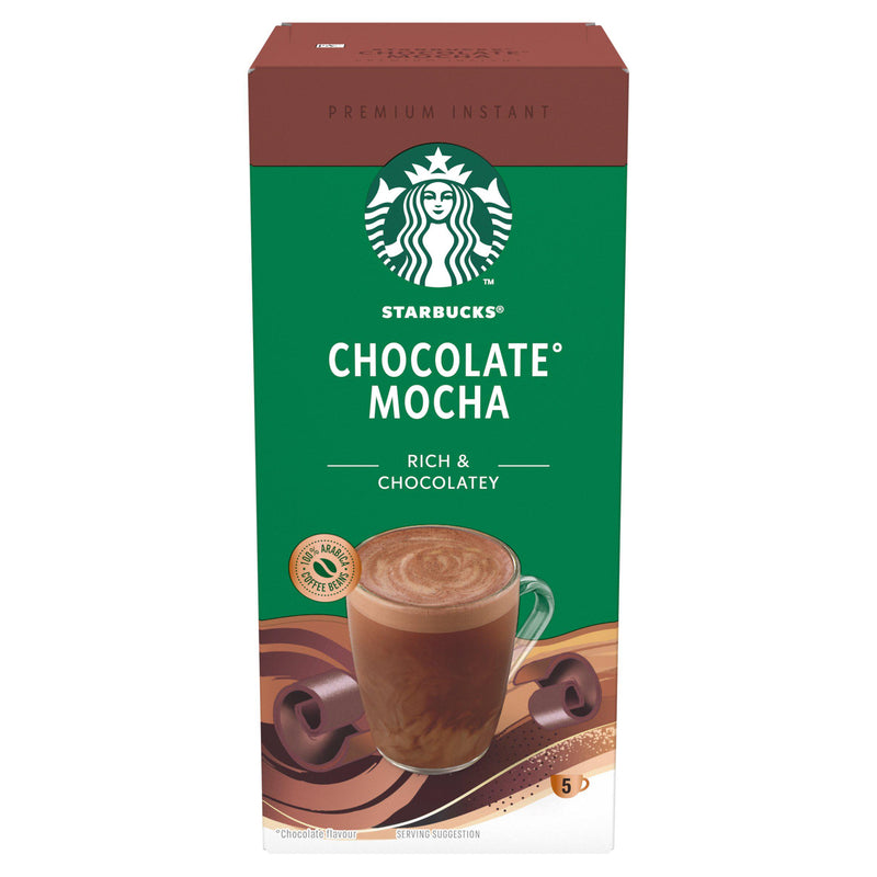Starbucks chocolate mocha instant coffee mix 5 x 22g - British product