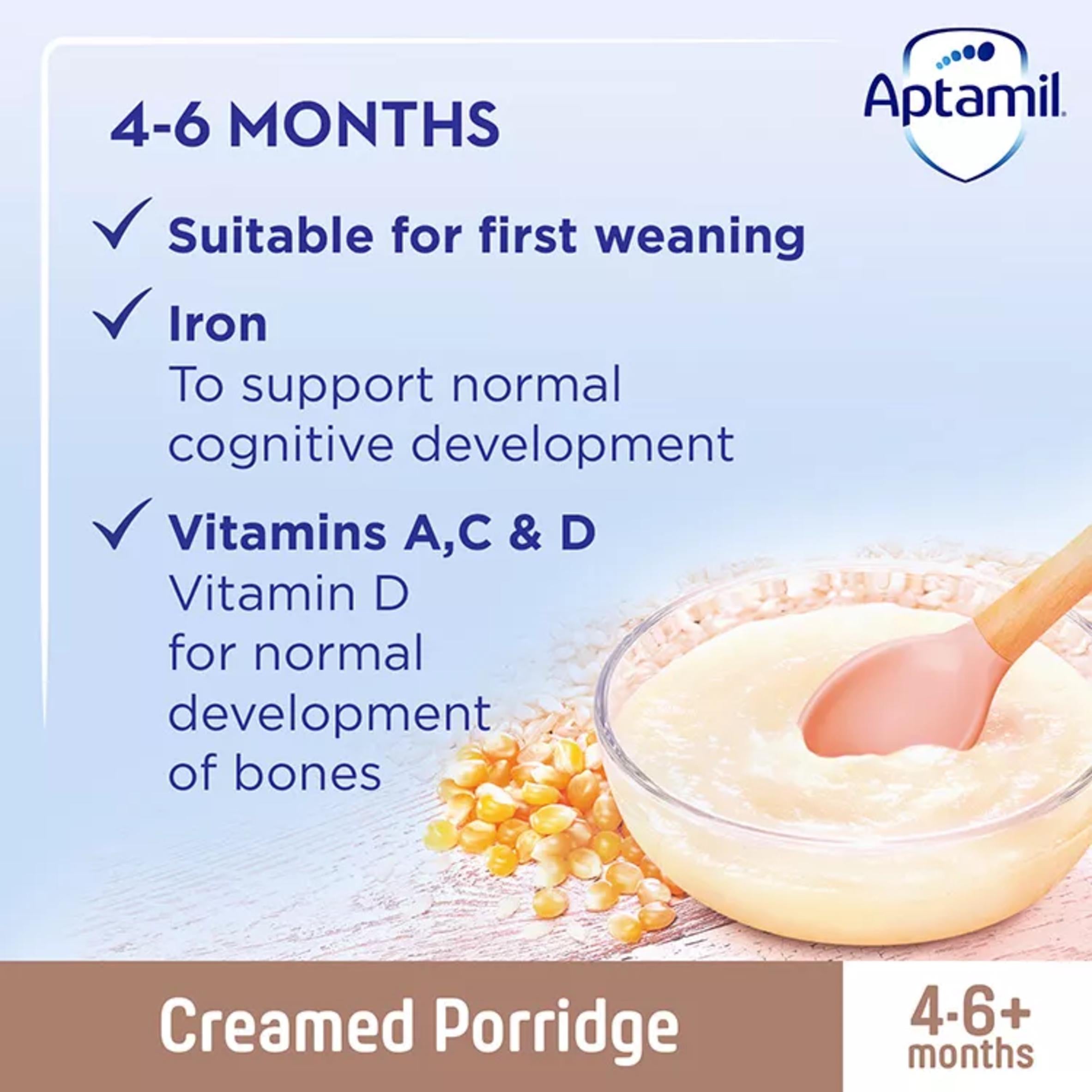 Aptamil creamed porridge cereal 125g, imported from the UK