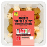 Sainsbury's pimento stuffed olives with Spanish cheese 160g, UK version