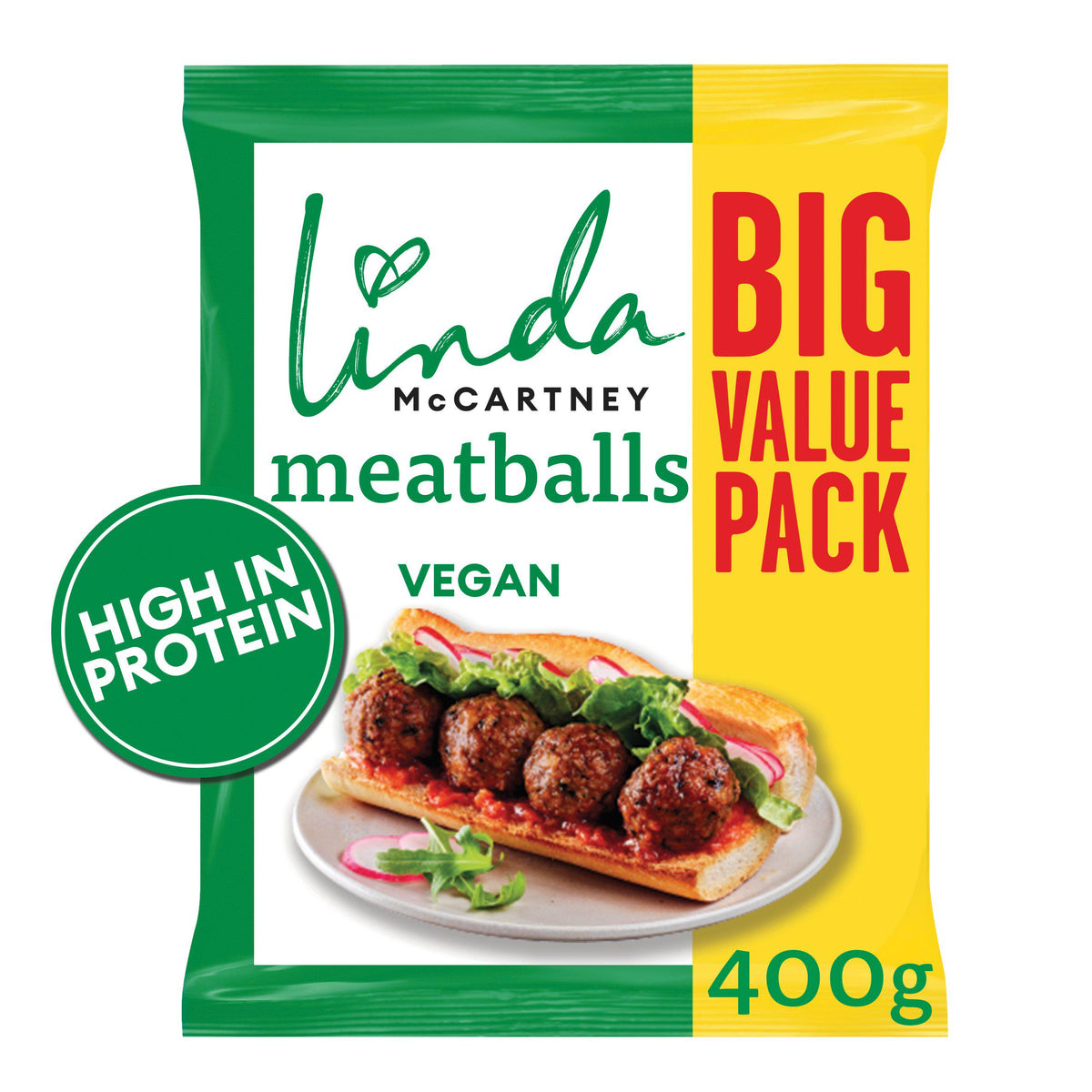 Linda McCartney's vegetarian meatballs 399g, imported from the UK