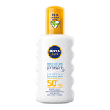 Nivea Sun sensitive sunscreen spray SPF 50+ 200ml, UK version